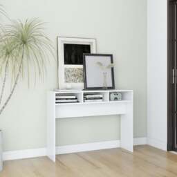 Rackhams Console Table White 105x30x80 cm Engineered Wood - White - Engineered wood