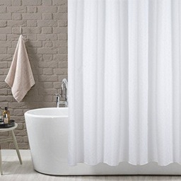 Rackhams Plain White polyster Fabric Shower Curtain - 210 x 180