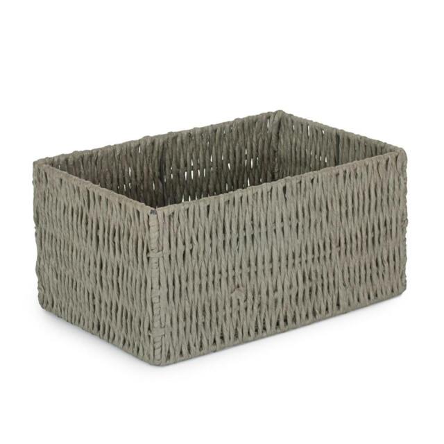 Rackhams Grey Paper Rope Storage Basket - Medium