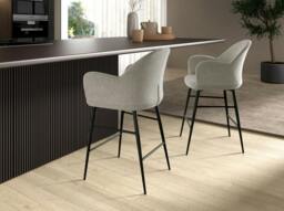 Rackhams Light Grey Fabric Stool 4174 - thumbnail 4
