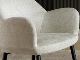 Rackhams Light Grey Fabric Stool 4174 - thumbnail 5