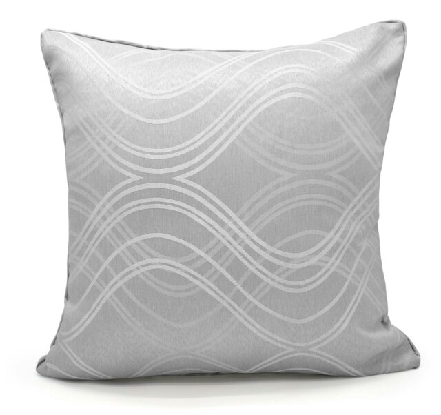 Rackhams Modern Woven Spirals Design Cushion - 43cm x 43cm - Silver - image 1