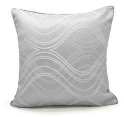 Rackhams Modern Woven Spirals Design Cushion - 43cm x 43cm - Silver - thumbnail 1