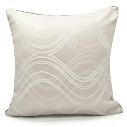 Rackhams Modern Woven Spirals Design Cushion - 43cm x 43cm - Silver - thumbnail 2