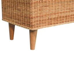 Rackhams Solid Wood Riviera Woven Bench - thumbnail 6