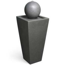 Rackhams Osiris Outdoor Sphere and Column Water Feature LED Lit Self-Contained Garden and Patio Water Fountain - thumbnail 3