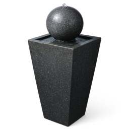 Rackhams Osiris Outdoor Sphere and Column Water Feature LED Lit Self-Contained Garden and Patio Water Fountain - thumbnail 1