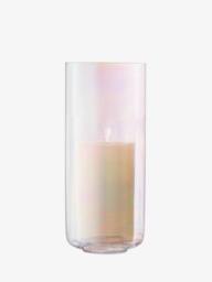Rackhams LSA Pearl Candle Holder with Candle 28.5cm - 1 - Glass - Pearl - thumbnail 3