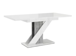 Rackhams Extendable Dining Table for 6 People MAVEA White Gloss Grey Concrete Look - thumbnail 5