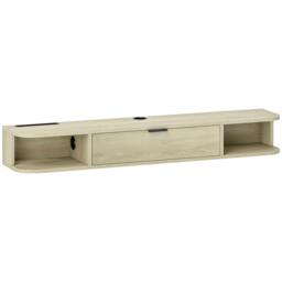 Rackhams 120 cm Floating TV Unit for TVs up to 50 Inch - Natural - Natural wood finish