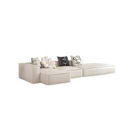 Rackhams Milton Two Seater Sofa, Four Seater Corner Sofa, Leathaire - Cream - Four Seater Corner 353cm - thumbnail 2