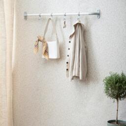 Rackhams 4 Hook Coat Rack in Grey/White Aluminium, Length 1000mm - thumbnail 3