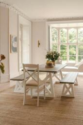 Rackhams Oxford Bench Wooden Dining Bench Seat - 140cm long - thumbnail 3