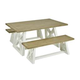 Rackhams Oxford Bench Wooden Dining Bench Seat - 140cm long - thumbnail 6