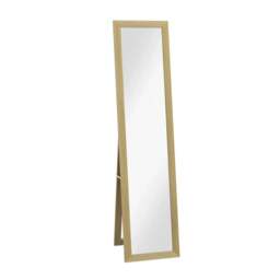 Rackhams Rustic Full Length Mirror, 37 x 157 cm, Farmhouse Wall Hanging and Freestanding Floor Mirror for Living Room, Bedroom, Natural - thumbnail 1