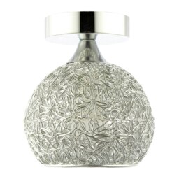 Rackhams Modern Polished Chrome Ceiling Light Fitting with Twisting Metal Shade - thumbnail 1