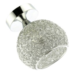 Rackhams Modern Polished Chrome Ceiling Light Fitting with Twisting Metal Shade - thumbnail 3