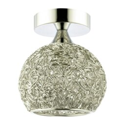 Rackhams Modern Polished Chrome Ceiling Light Fitting with Twisting Metal Shade - thumbnail 5