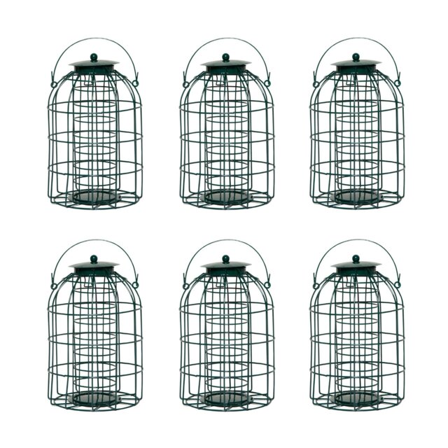 Rackhams Pack of 6 Wild Bird Fat Ball Feeder with Squirrel Guard - image 1