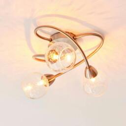 Rackhams Callen Satin Nickel 3 Light Flush Ceiling Light - thumbnail 2