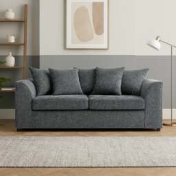Rackhams Monaco Chenille Fabric 3 Piece Sofa Suite - Teal - thumbnail 2