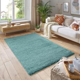 Rackhams Shaggy Rug - Duck Egg - 200cm x 290cm (6.5ft x 9.5ft) - thumbnail 1