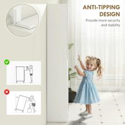 Rackhams Tall Bathroom Cabinet with Mirror and Adjustable Shelf - White - thumbnail 6