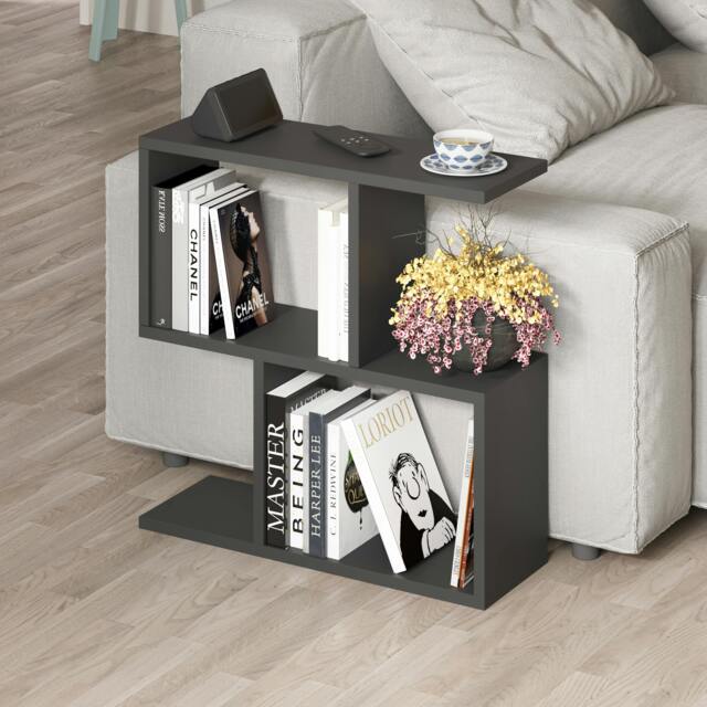 Rackhams Homemania Modern Side End Coffee Table Side End Multipurpose H 60cm 5 Tier - Silky Black - image 1