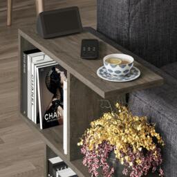 Rackhams Homemania Modern Side End Coffee Table Side End Multipurpose  H 60cm 5 Tier - Silky Black - thumbnail 5