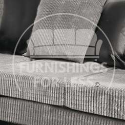 Rackhams Luca Mixed Fabric 4 Seater Corner Sofa - Scatter Back - Black and Grey - Right Hand Facing - thumbnail 5