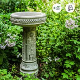 Rackhams Sunflower Design Tall Birdbath - thumbnail 2