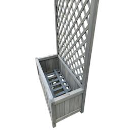 Rackhams Grey Wooden Planter Lattice For Vines Garden Climbing Flower Plant Pot Trellis - Grey - thumbnail 3