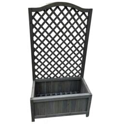 Rackhams Grey Wooden Planter Lattice For Vines Garden Climbing Flower Plant Pot Trellis - Grey - thumbnail 1