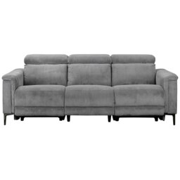 Rackhams Lund 3‑Seater Electric Recliner Sofa (2 Recliners, Grey Corduroy) - Grey - thumbnail 3