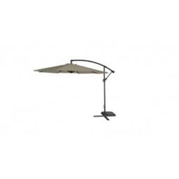 Rackhams 3m Cantilever Garden Parasol with Crank & Tilt – Grey or Mocha - Grey - 3m x 3m - thumbnail 2