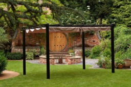 Rackhams Seville Garden Gazebo with Retractable Canopy – Grey or Mocha - 2 Sizes - MOCHA - 3m x 3m - thumbnail 1