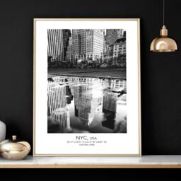 Rackhams White and black art - set of 3 New York living room wall art - 16 x 22 inches / 40.65 cm x 56 cm - Polyester Canvas 260 gsm - Canvas wrapped - thumbnail 6