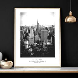 Rackhams White and black art - set of 3 New York living room wall art - 16 x 22 inches / 40.65 cm x 56 cm - Polyester Canvas 260 gsm - Canvas wrapped - thumbnail 4