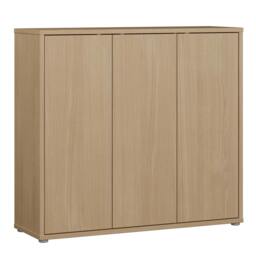 Rackhams Alice Springs Shoe Cabinet with 3 Doors Push-to-Open in Elegancia Oak - Matt - Standard - Elegancia Oak - thumbnail 2
