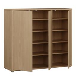 Rackhams Alice Springs Shoe Cabinet with 3 Doors Push-to-Open in Elegancia Oak - Matt - Standard - Elegancia Oak - thumbnail 5