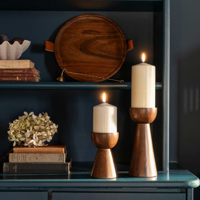 Rackhams Harvey Walnut Wooden Candle Plate - image 1