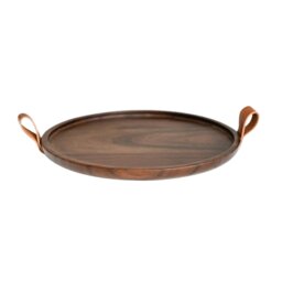 Rackhams Harvey Walnut Wooden Candle Plate - thumbnail 2