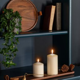 Rackhams Harvey Walnut Wooden Candle Plate - thumbnail 4