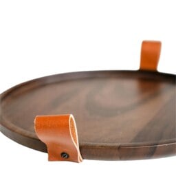Rackhams Harvey Walnut Wooden Candle Plate - thumbnail 3