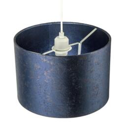 Rackhams Midnight Blue Jacquard Fabric Lamp Shade with Gold Foil Fleck Accents - thumbnail 3