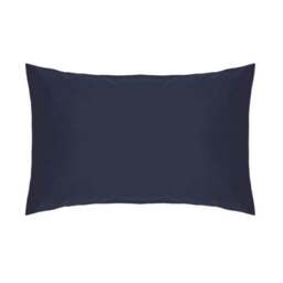 Rackhams Easycare Percale Housewife Pillowcase - Navy - One Size - Navy - 50% Cotton/50% Polyester - thumbnail 1