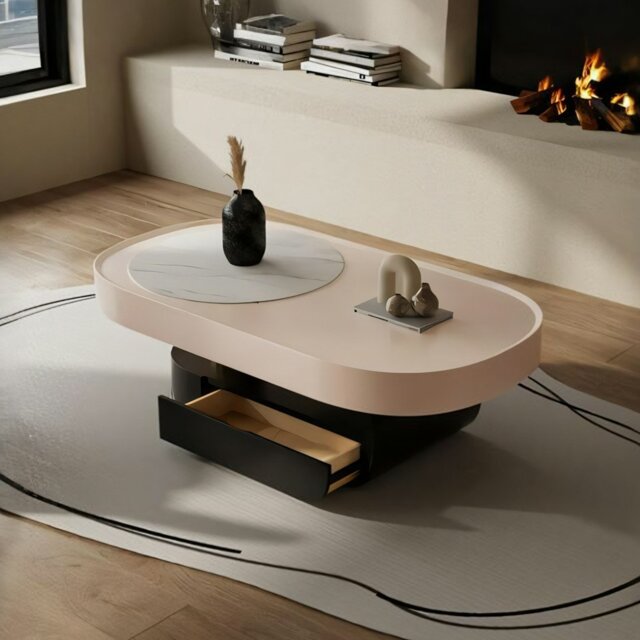 Rackhams Tessa Coffee Table, With storage, Pink - Pink - image 1