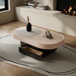Rackhams Tessa Coffee Table, With storage, Pink - Pink - thumbnail 1