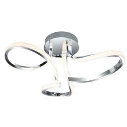 Rackhams Moss 3 Light Integrated LED, Curved Ceiling Light - Chrome - thumbnail 3