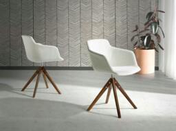 Rackhams Beige Fabric Swivel Chair 4059 - thumbnail 3